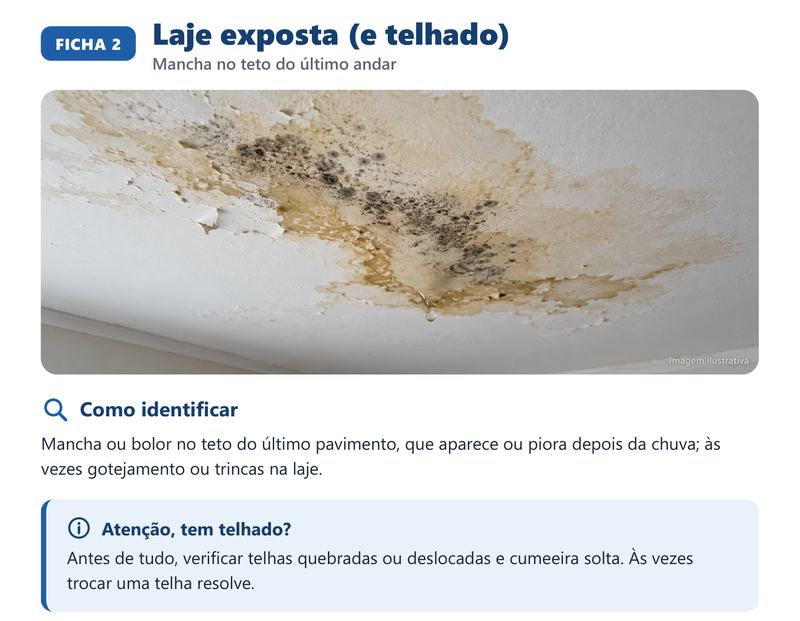 Ficha 2, laje exposta: foto e como identificar
